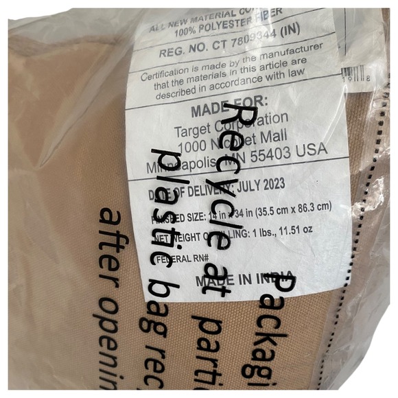 Threshold x Studio McGee Oversized Lumbar Woven Tree Pillow Camel/Cream 34x14 - Picture 6 of 7